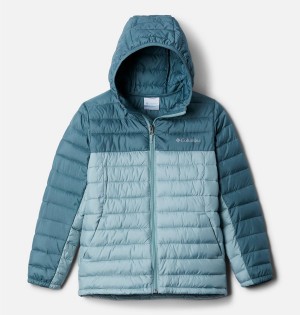 Turquoise Kids' Columbia Silver Falls Hooded Jacket | 8396-CTBQV