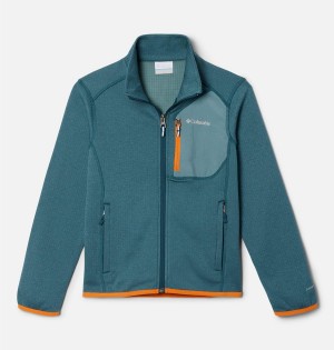 Turquoise Kids' Columbia Triple Canyon Full Zip Jacket | 1268-SGYNJ