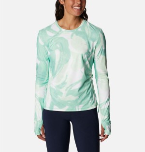 Turquoise Women's Columbia Sun Deflector Summerdry Long Sleeve T-Shirt | 8491-XDKAP