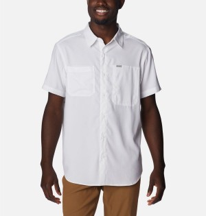 White Men's Columbia Silver Ridge UtilityLite Short Sleeve Shirt | 2710-QDVTJ