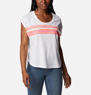 White Women's Columbia Bluebird Days Modern T-Shirt | 1236-YOZDF