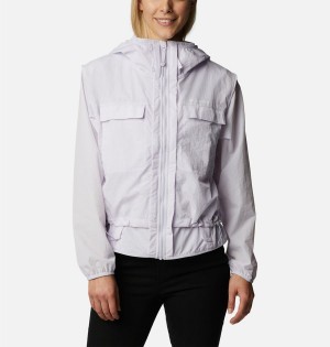 White Women's Columbia Spring Canyon Wind Interchange 3 In 1 Jackets | 1875-KLECB