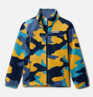 Yellow Kids' Columbia Zing III Printed Fleece Jacket | 5936-DXWSQ