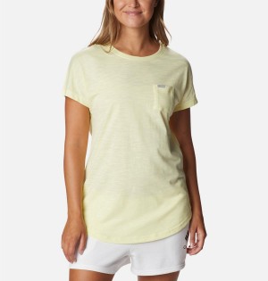 Yellow Women's Columbia Cades Cape T-Shirt | 6952-CSLIB