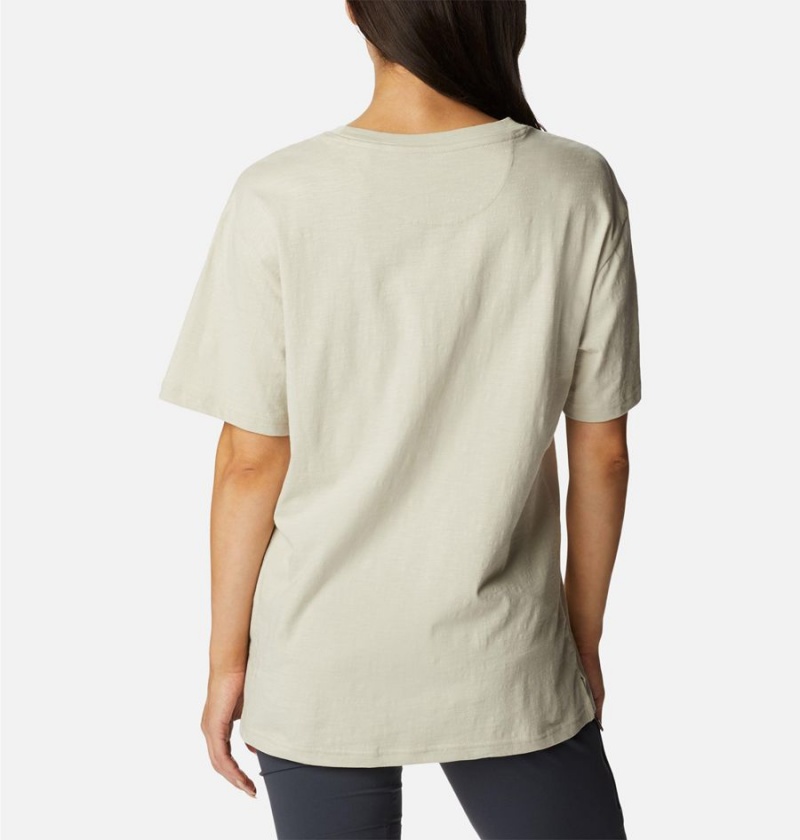 Beige Women's Columbia Break It Down T-Shirt | 0674-NVDLB