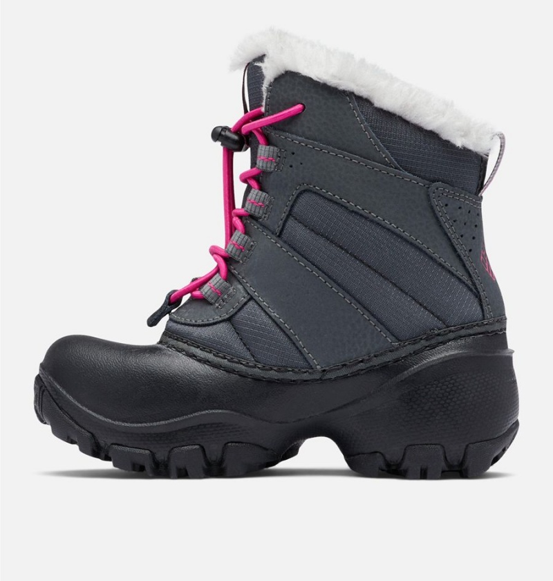 Black Kids' Columbia Rope Tow Waterproof Faux-Fur Trim Boots | 8920-SRGUV