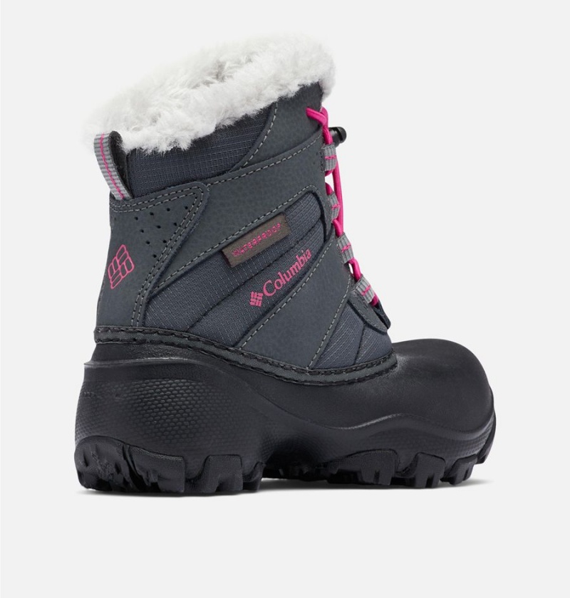 Black Kids' Columbia Rope Tow Waterproof Faux-Fur Trim Boots | 8920-SRGUV