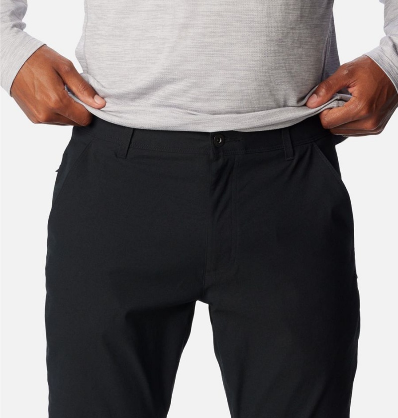 Black Men's Columbia Black Mesa Woven Pants | 2145-PUOIK