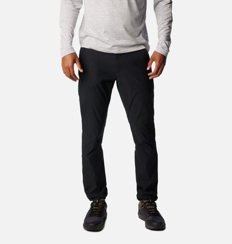 Black Men's Columbia Black Mesa Woven Pants | 2145-PUOIK