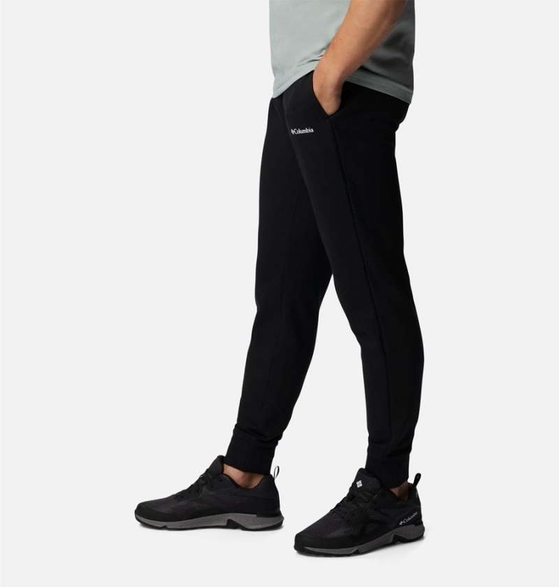 Black Men's Columbia CSC Logo Fleece Jogger II Pants | 8065-TEGCV