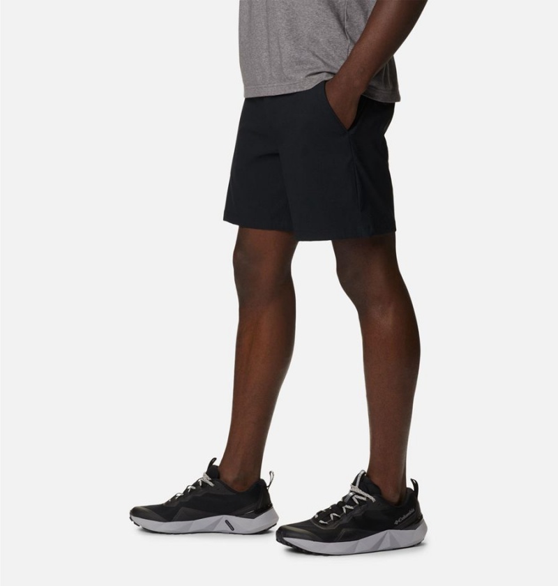 Black Men's Columbia Canyon Gate Utility Shorts | 3694-VJCIM