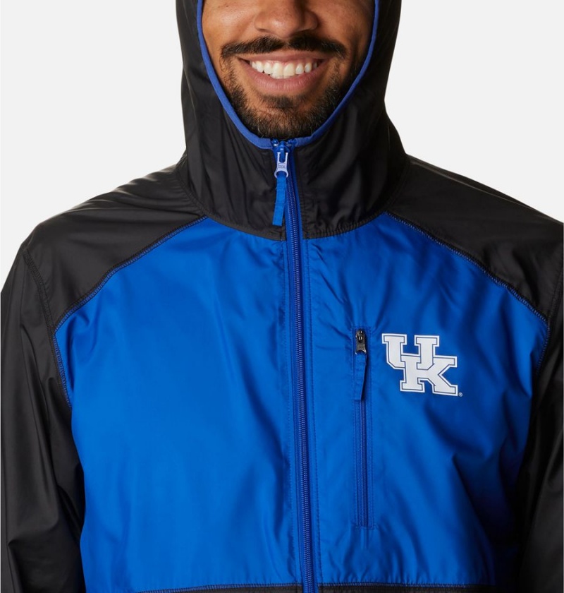 Black Men's Columbia Collegiate Flash Forward Jacket - Kentucky Windbreaker | 9162-LSITV