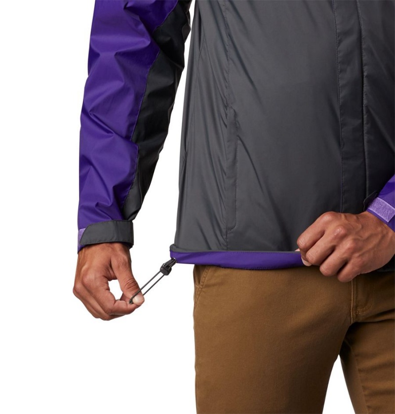 Black Men's Columbia Collegiate Glennaker Storm - Washington Rain Jacket | 8049-PHRFE