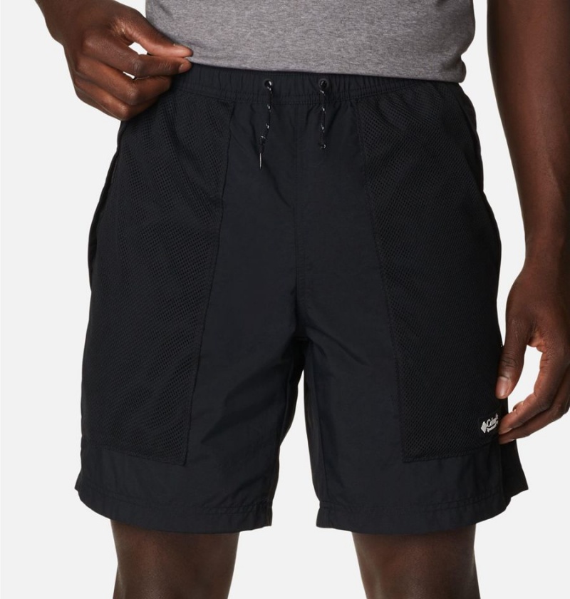 Black Men's Columbia Deschutes Valley Reversible Shorts | 2016-MVXCO