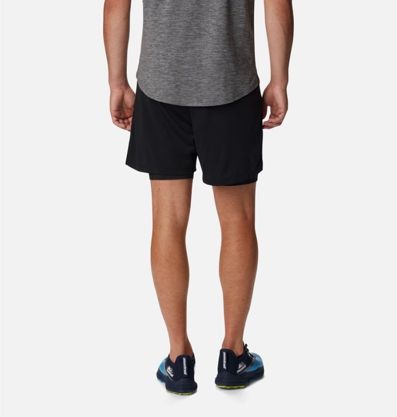 Black Men's Columbia Endless Trail 2-in-1 Shorts | 6154-FZIRK