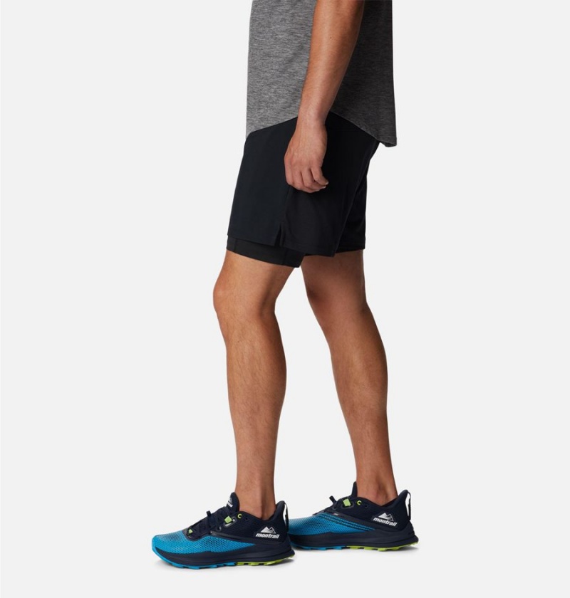 Black Men's Columbia Endless Trail 2-in-1 Shorts | 6154-FZIRK