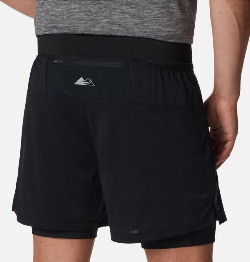 Black Men's Columbia Endless Trail 2-in-1 Shorts | 6154-FZIRK