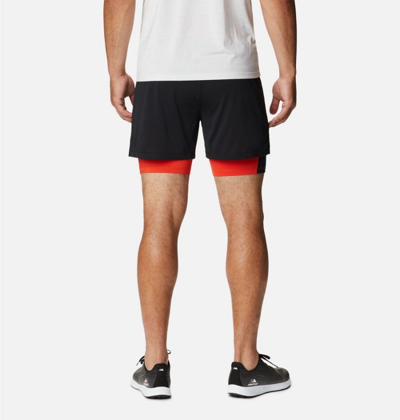 Black Men's Columbia Endless Trail 2-in-1 Shorts | 8763-SAZXG