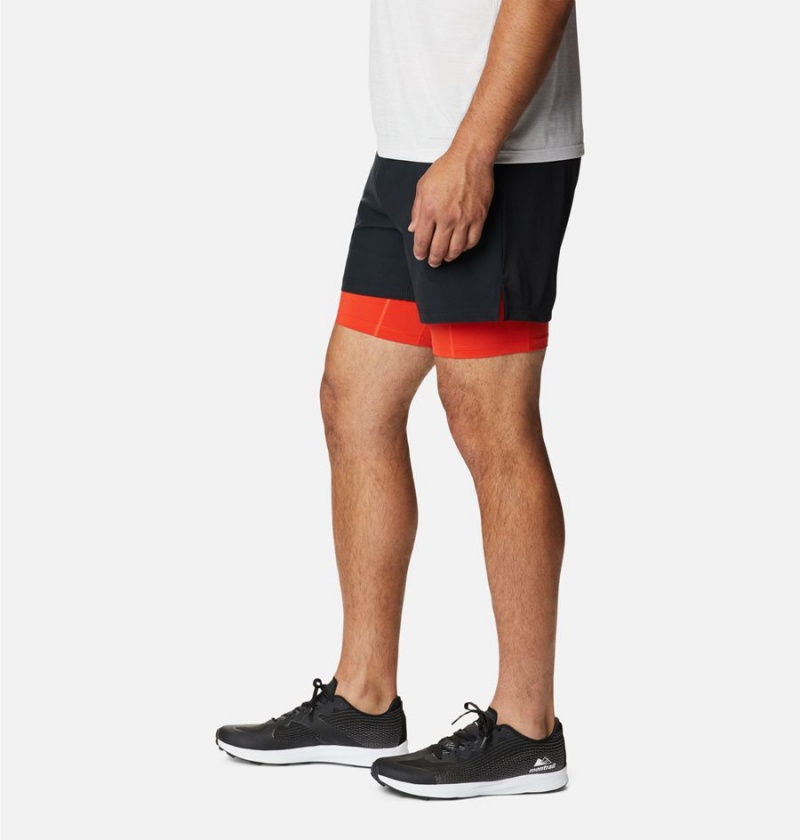 Black Men's Columbia Endless Trail 2-in-1 Shorts | 8763-SAZXG