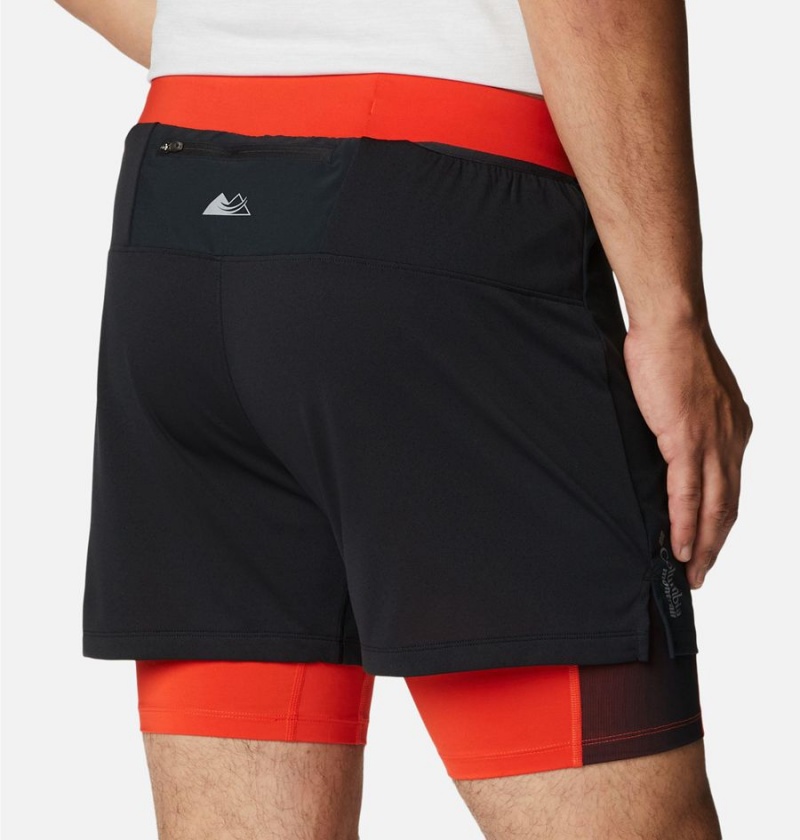 Black Men's Columbia Endless Trail 2-in-1 Shorts | 8763-SAZXG