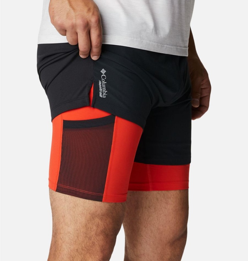 Black Men's Columbia Endless Trail 2-in-1 Shorts | 8763-SAZXG