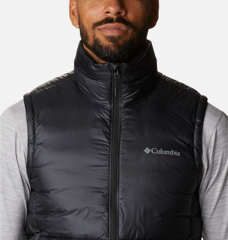 Black Men's Columbia Infinity Summit Omni Heat Infinity Double Wall Down Vest | 6740-PUISN