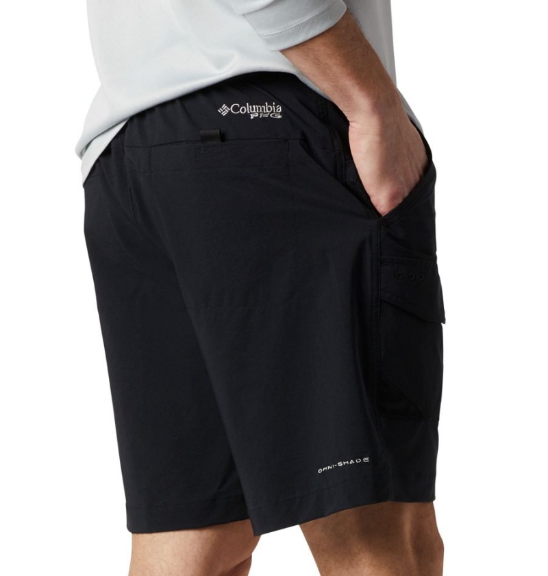 Black Men's Columbia PFG Permit III Shorts | 6843-ETHRM