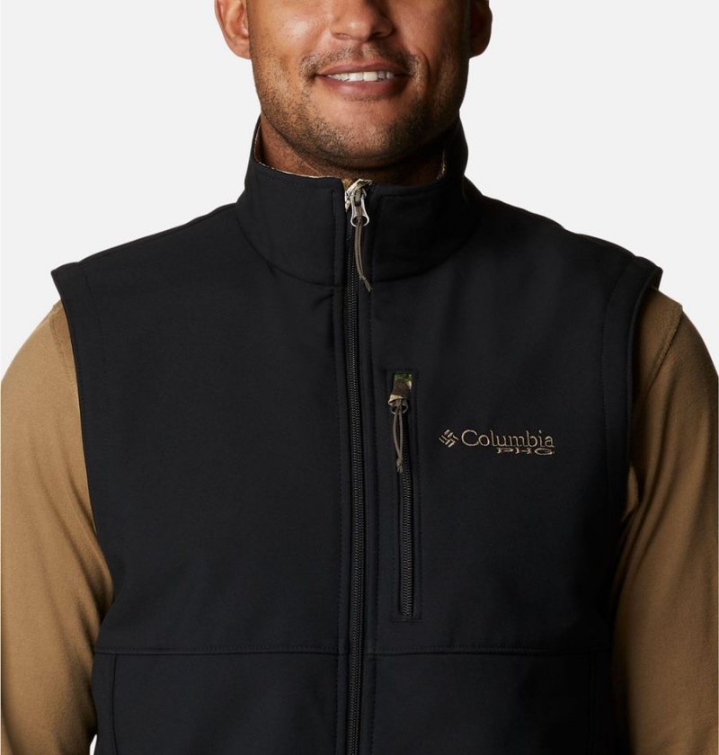 Black Men's Columbia PHG Ascender Softshell Vest | 5061-ZKHDC