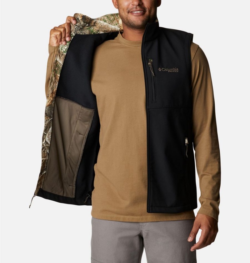 Black Men's Columbia PHG Ascender Softshell Vest | 5061-ZKHDC