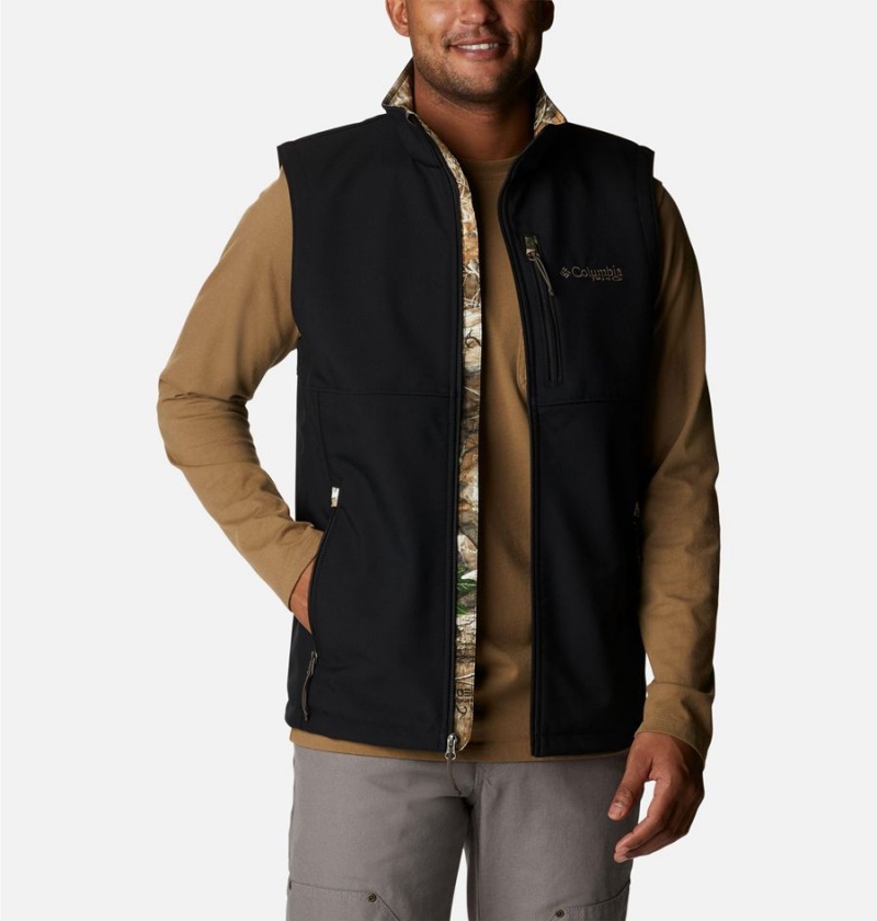 Black Men's Columbia PHG Ascender Softshell Vest | 5061-ZKHDC