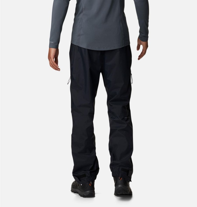 Black Men's Columbia Pouring Adventure 2L Rain Pants | 2093-NJOCR