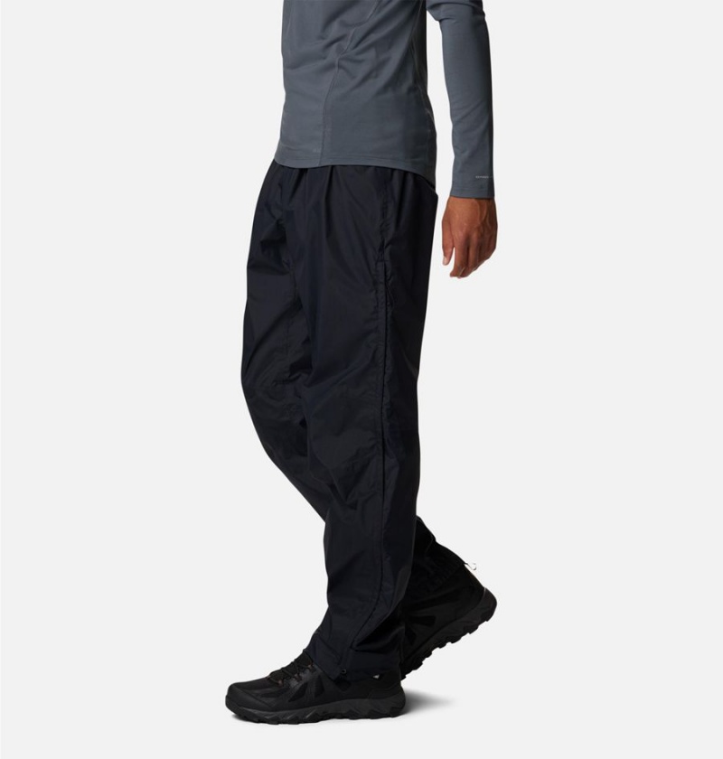 Black Men's Columbia Pouring Adventure 2L Rain Pants | 2093-NJOCR