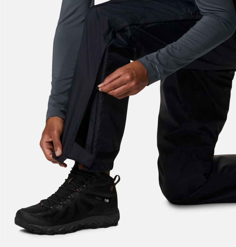 Black Men's Columbia Pouring Adventure 2L Rain Pants | 2093-NJOCR