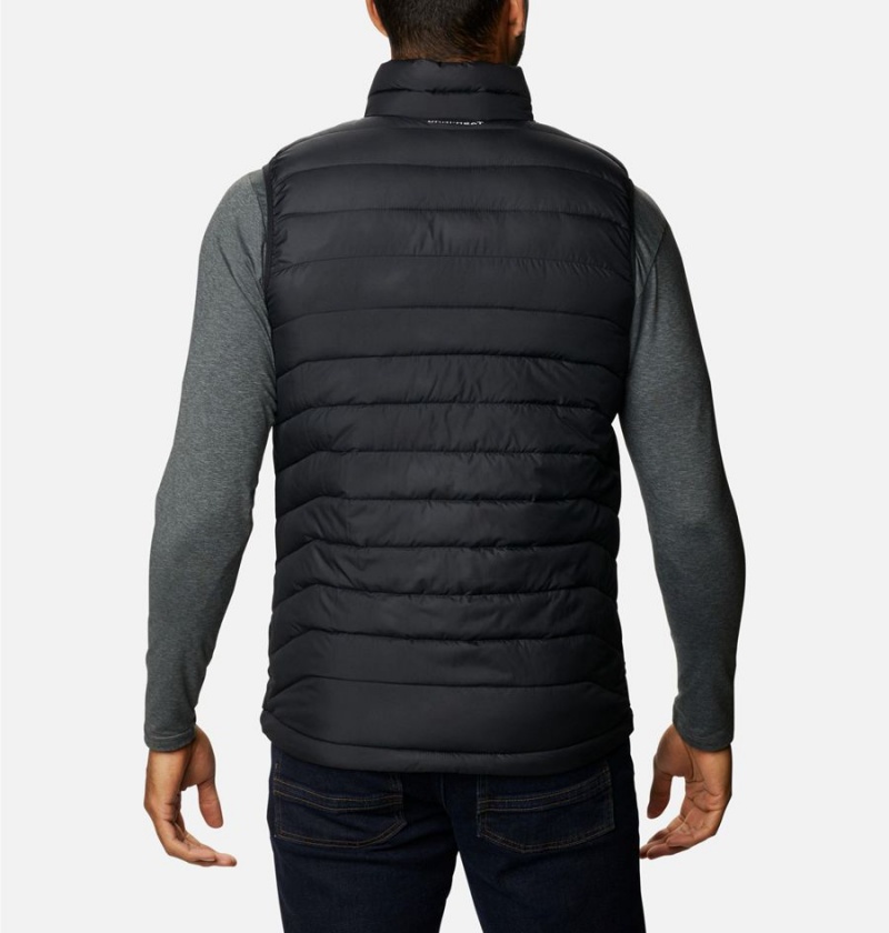 Black Men's Columbia Powder Lite Vest | 6097-GQYDF