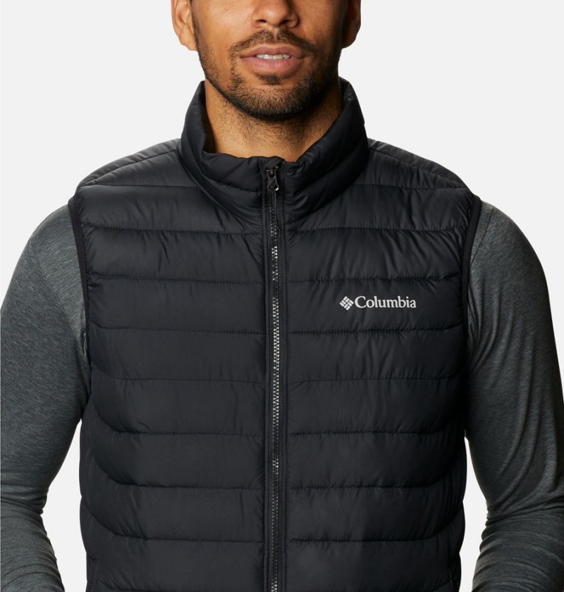 Black Men's Columbia Powder Lite Vest | 6097-GQYDF