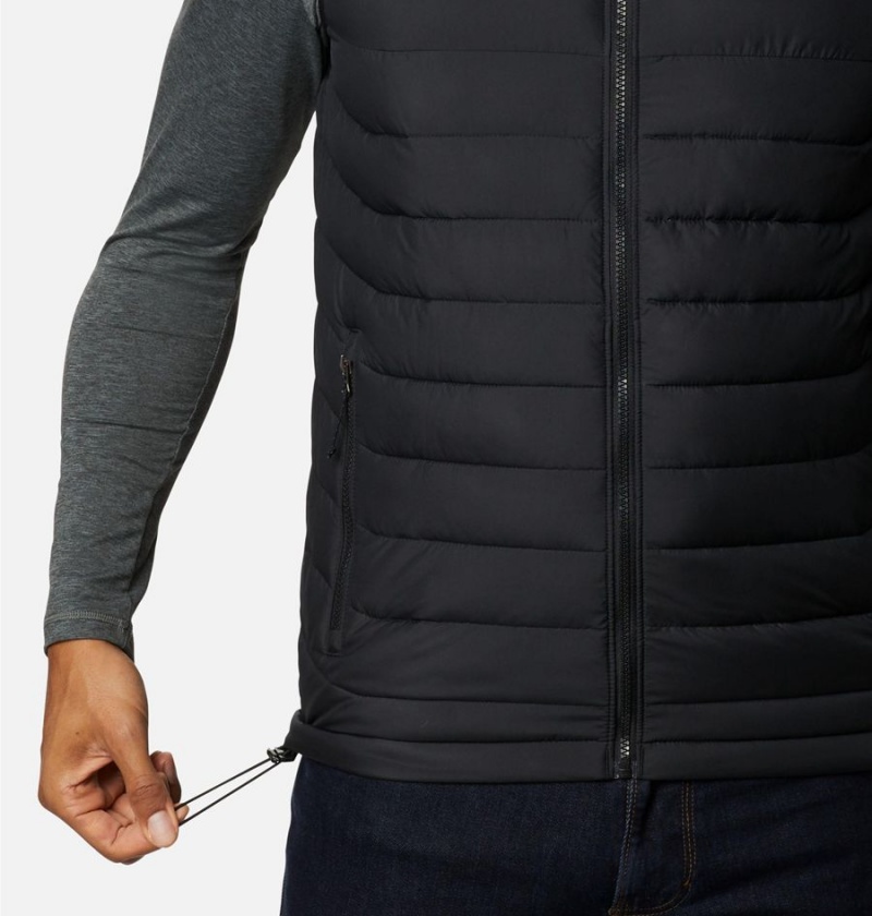 Black Men's Columbia Powder Lite Vest | 6097-GQYDF