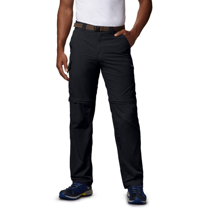 Black Men\'s Columbia Silver Ridge Convertible Pants | 6514-TWHZL