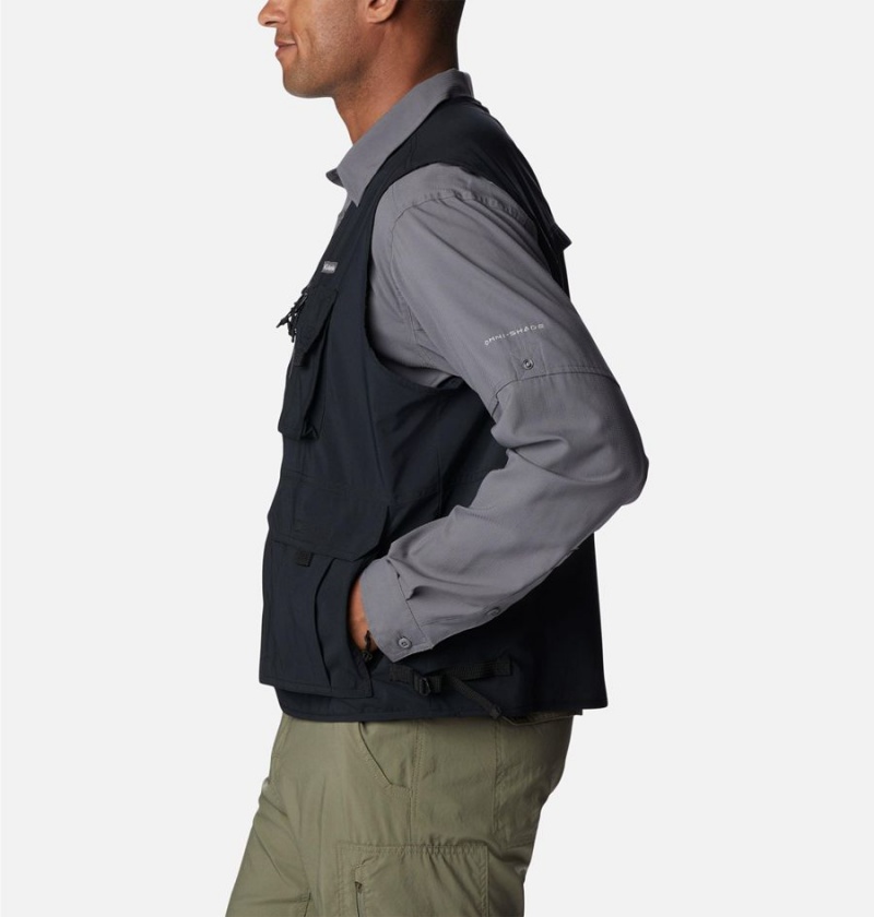 Black Men's Columbia Silver Ridge Utility Vest | 8761-UHVCJ