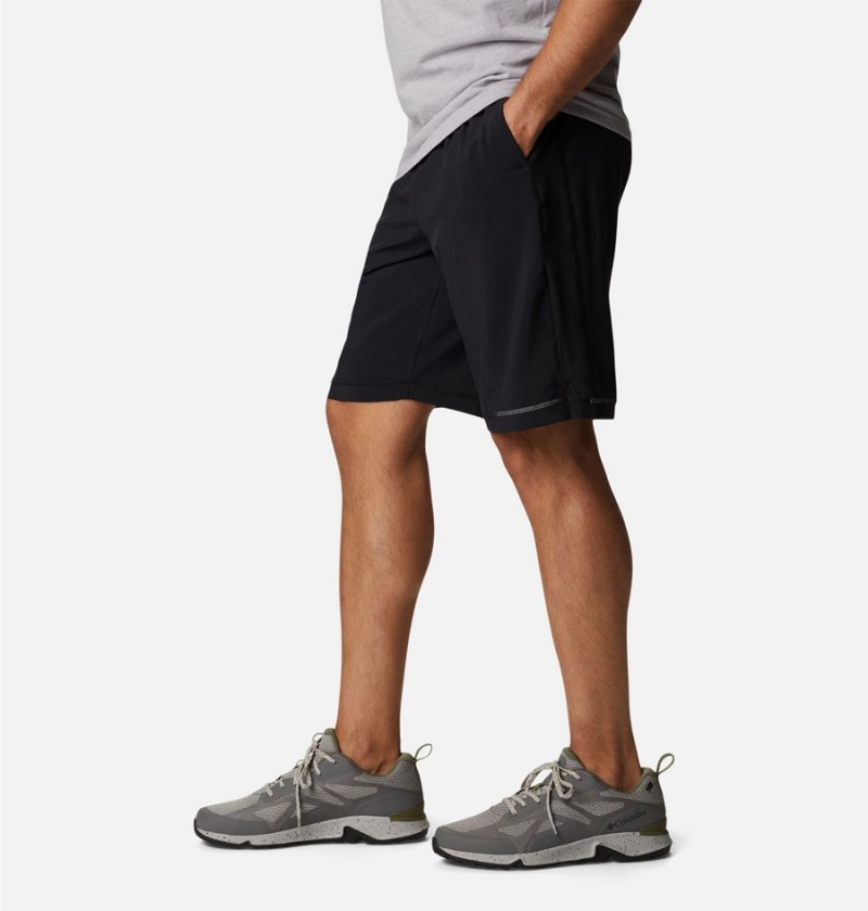 Black Men's Columbia Stealth Camp Active Shorts | 4107-BLUIQ