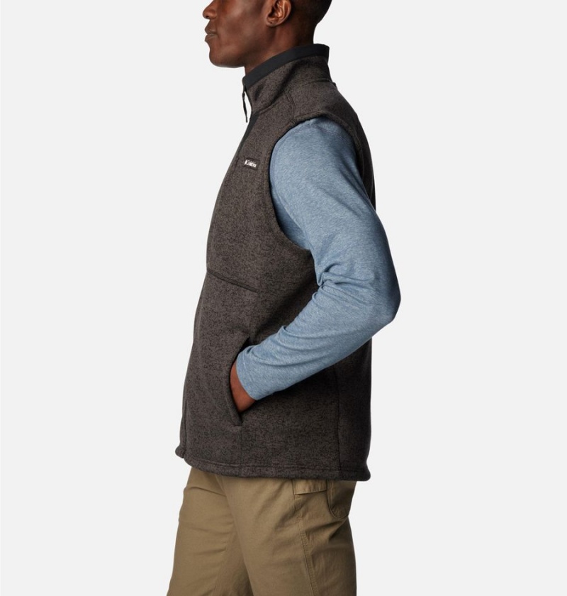 Black Men's Columbia Sweater Weather Vest | 1958-RBEIJ