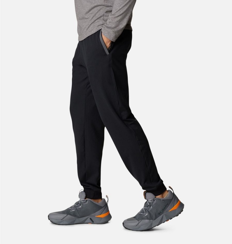 Black Men's Columbia Tech Trail Knit Joggers Pants | 3194-OWDSJ