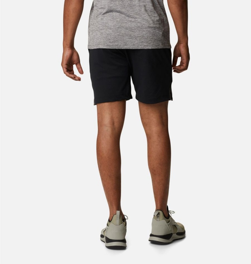 Black Men's Columbia Tech Trail Knit Shorts | 0714-VIRGZ