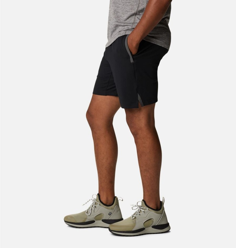 Black Men's Columbia Tech Trail Knit Shorts | 0714-VIRGZ