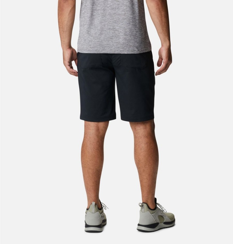 Black Men's Columbia Tech Trail Shorts | 9847-BLFZE