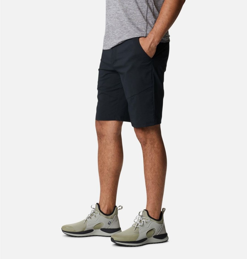 Black Men's Columbia Tech Trail Shorts | 9847-BLFZE