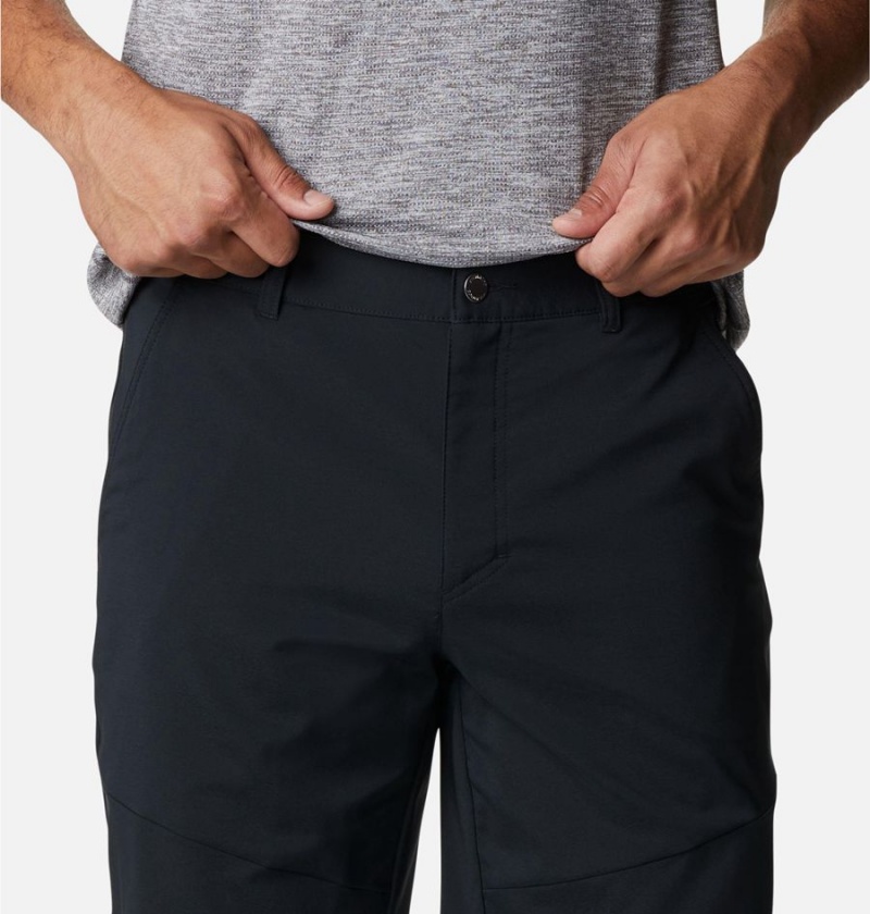 Black Men's Columbia Tech Trail Shorts | 9847-BLFZE