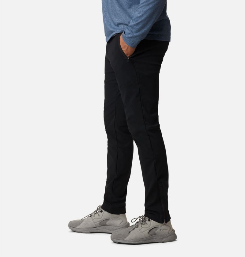 Black Men's Columbia Tech Trail Warm Pants | 9280-JUFHQ