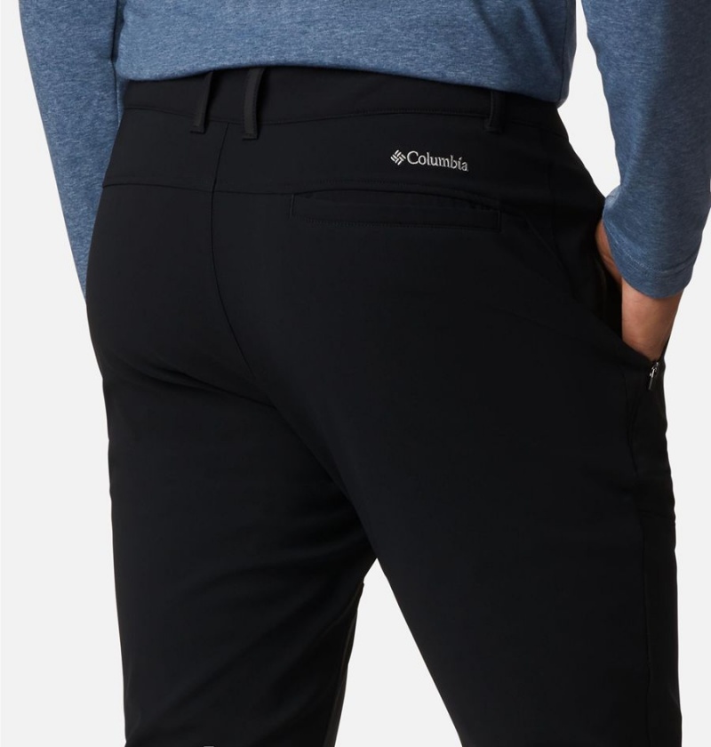 Black Men's Columbia Tech Trail Warm Pants | 9280-JUFHQ