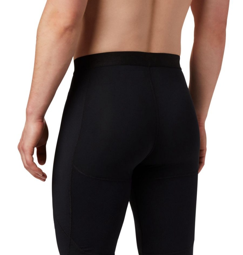 Black Men's Columbia Titanium Omni Heat 3D Knit Tight Pants | 8612-ROBFT