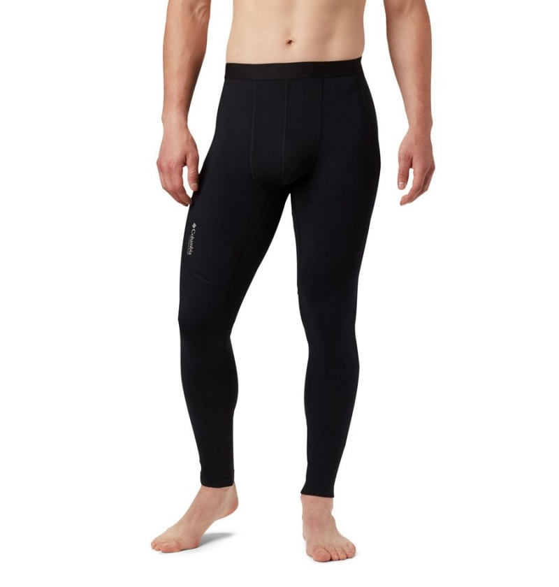 Black Men\'s Columbia Titanium Omni Heat 3D Knit Tight Pants | 8612-ROBFT